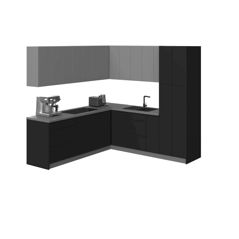 Collection Cuisine Urbaine Couleur Noire Taille de Base 8x8 pieds de large - 96x96
