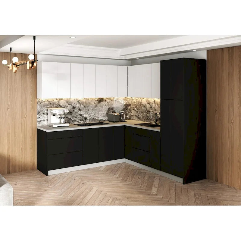 Collection Cuisine Urbaine Couleur Noire Taille de Base 8x8 pieds de large - 96x96