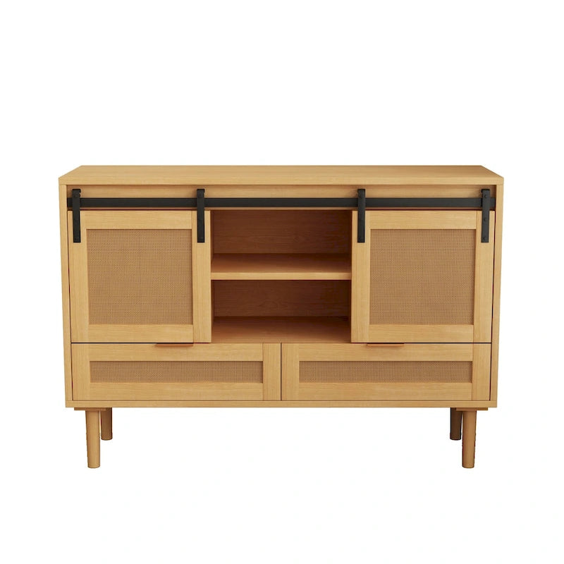 Armoire de rangement avec porte coulissante type grange - S/O