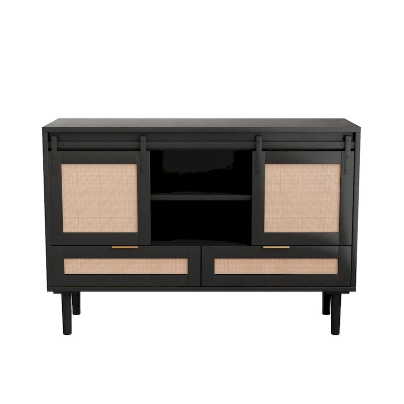 Armoire de rangement avec porte coulissante type grange - S/O