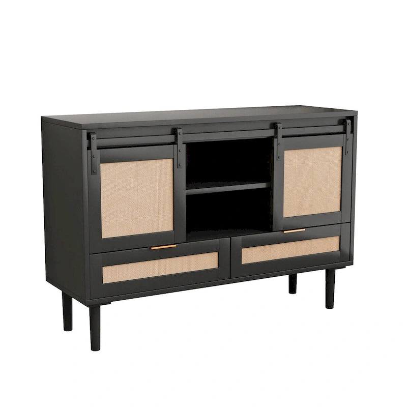 Armoire de rangement avec porte coulissante type grange - S/O
