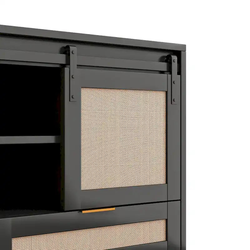 Armoire de rangement avec porte coulissante type grange - S/O