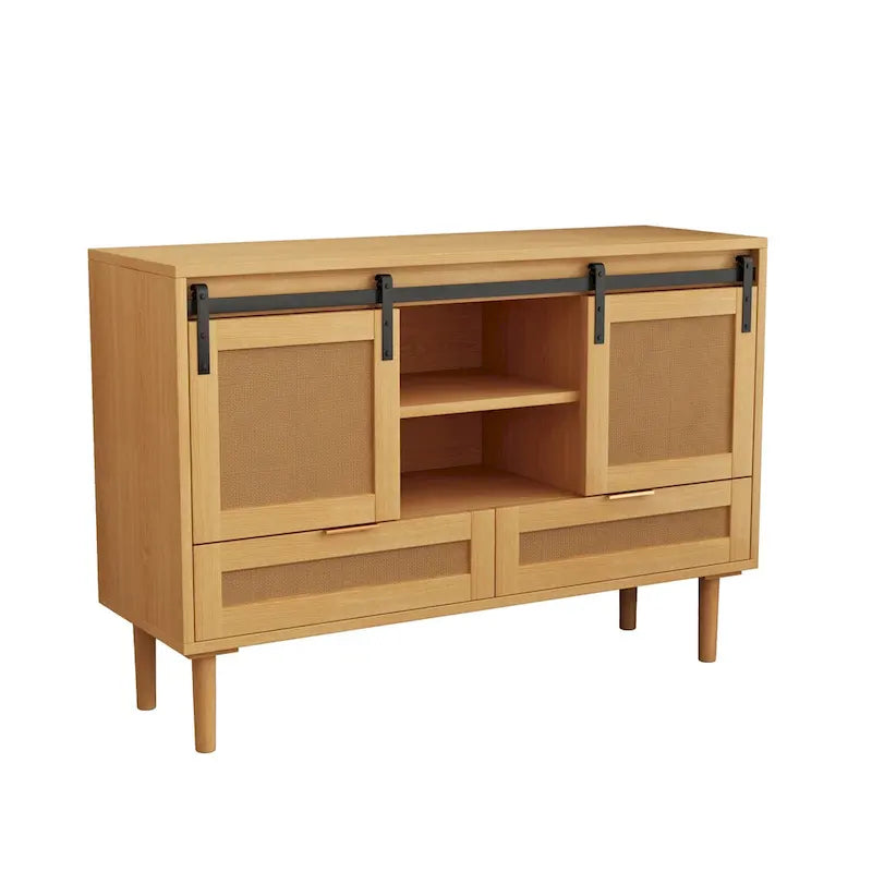 Armoire de rangement avec porte coulissante type grange - S/O