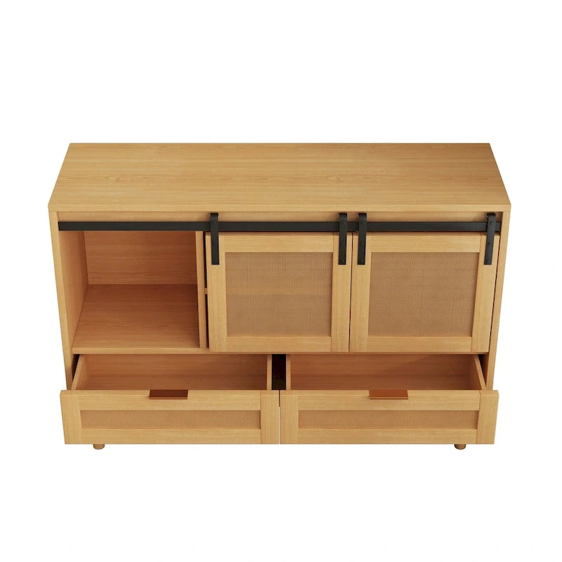 Armoire de rangement avec porte coulissante type grange - S/O