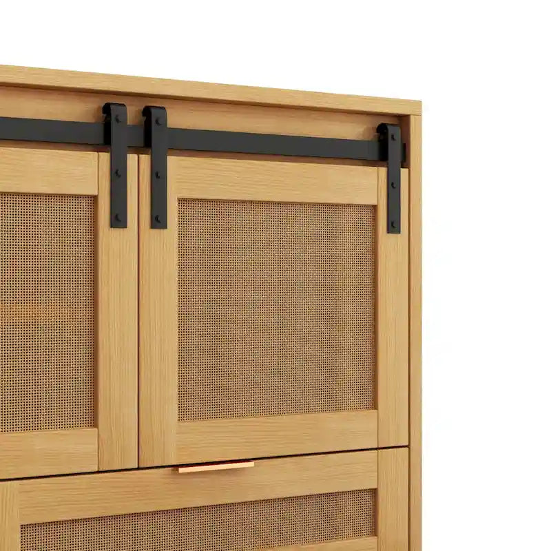 Armoire de rangement avec porte coulissante type grange - S/O