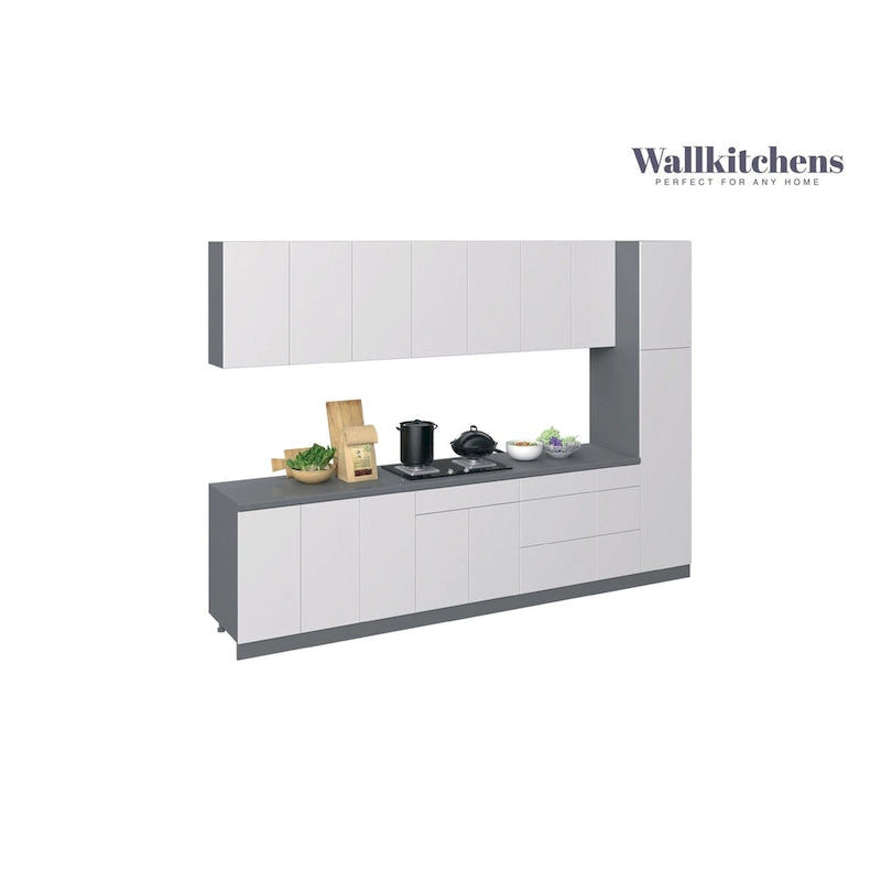 Kitchen Metropolitan Collection White Gloss Color Base Size 11Ft Wide - 132x24