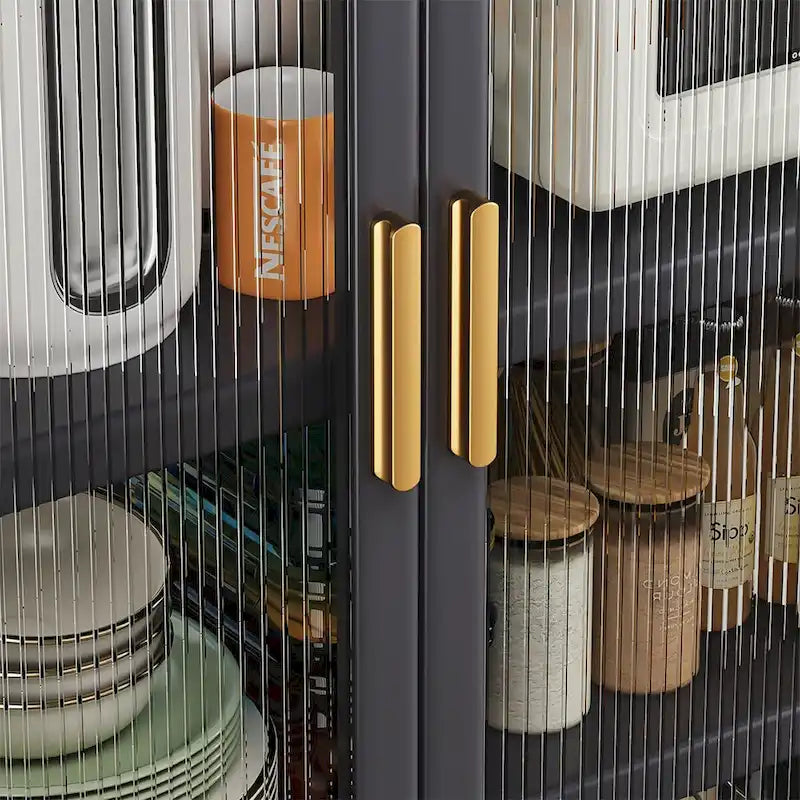 Étagères de cuisine ouvertes du sol au plafond, meuble de rangement pour micro-ondes