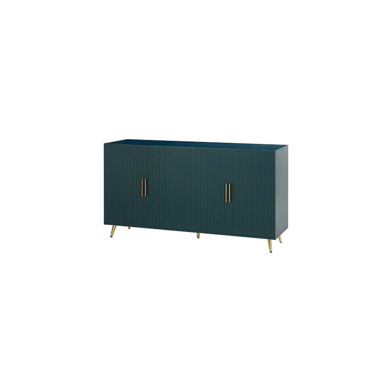 Meuble TV en bois avec armoire de rangement et étagères réglables