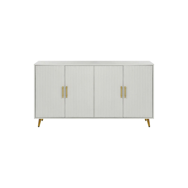 Meuble TV en bois avec armoire de rangement et étagères réglables