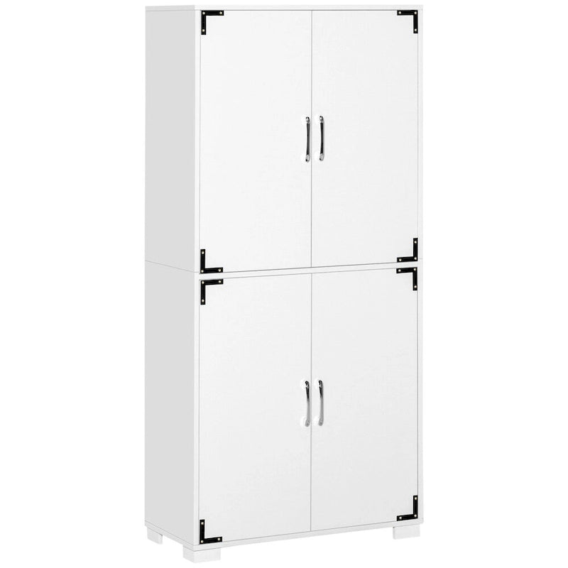 Meuble de Cuisine avec Placard à 4 Portes et Étagères de Rangement - N/A