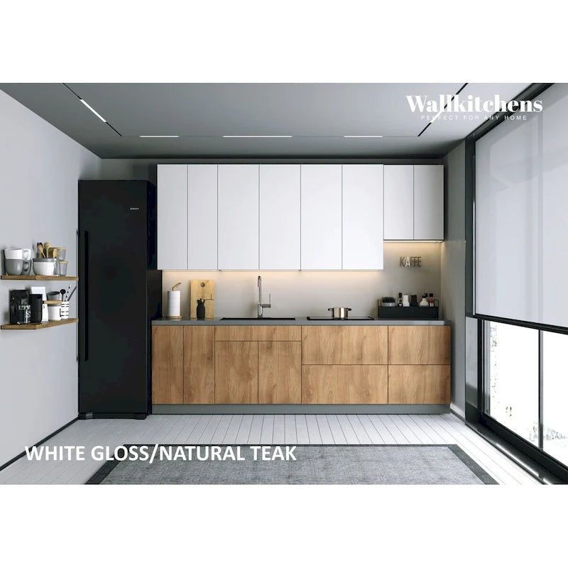 Cuisine Collection Contemporaine Couleur Teck Naturel Base Taille 2,90 m de large - 114x24