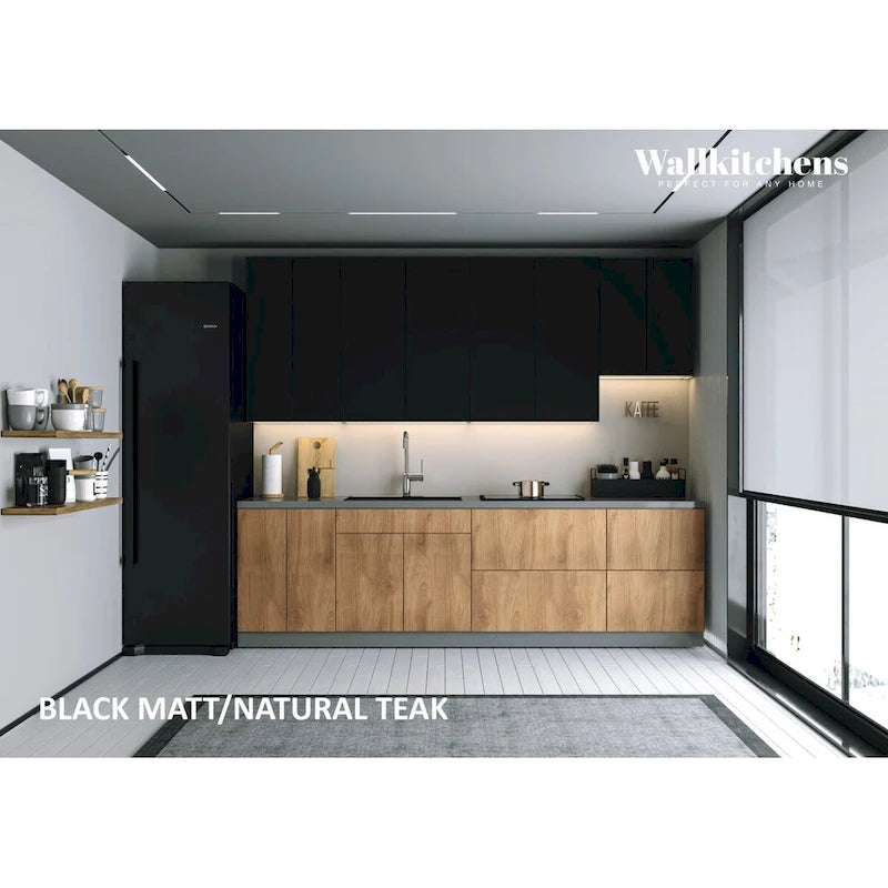 Cuisine Collection Contemporaine Couleur Teck Naturel Base Taille 2,90 m de large - 114x24