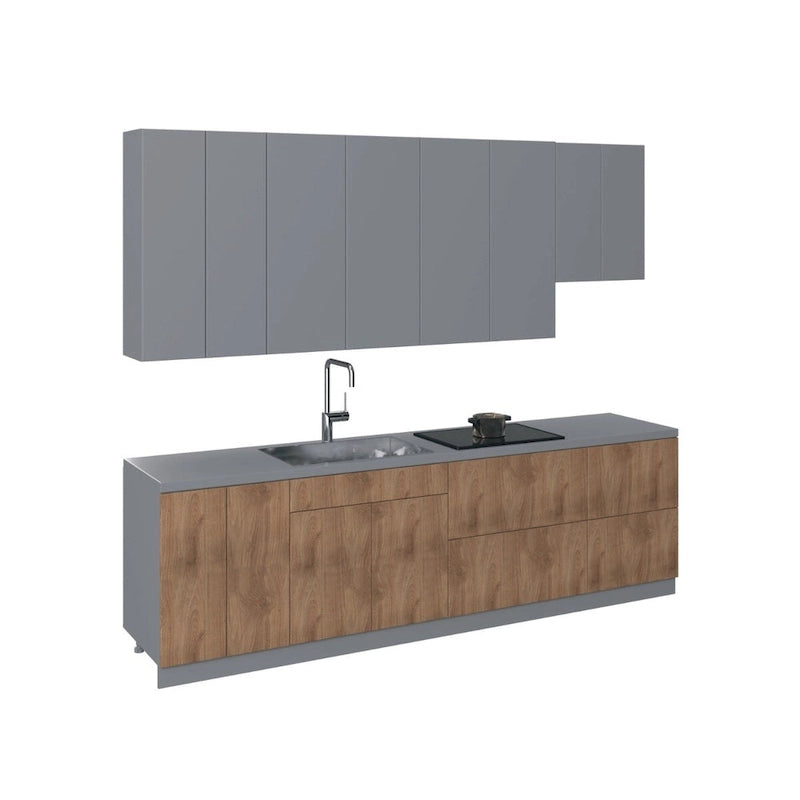 Cuisine Collection Contemporaine Couleur Teck Naturel Base Taille 2,90 m de large - 114x24