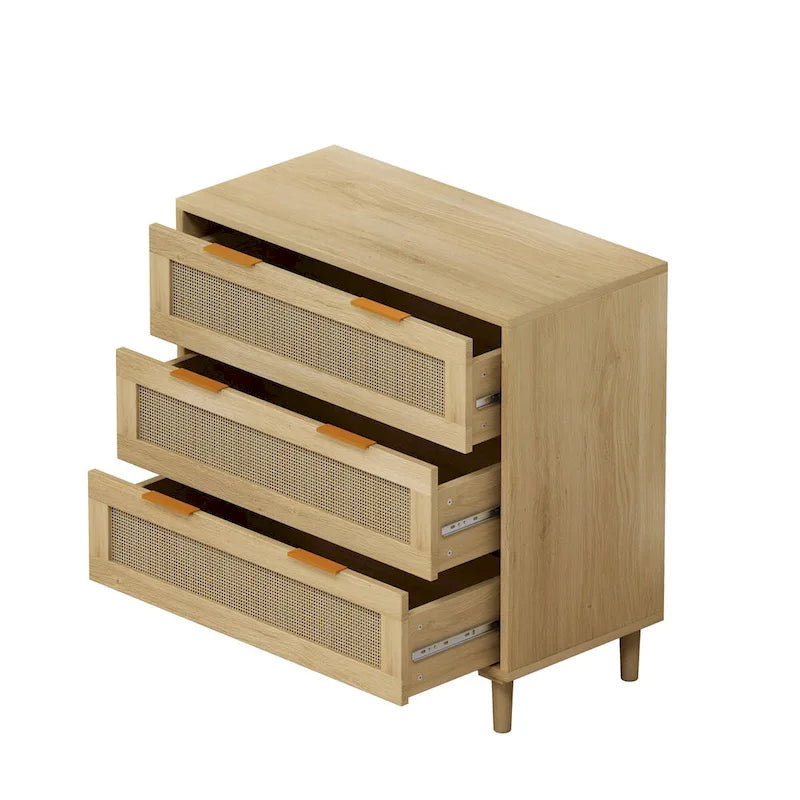 31.503-Armoire de rangement en rotin à tiroirs pour Chambre à coucher, Salon