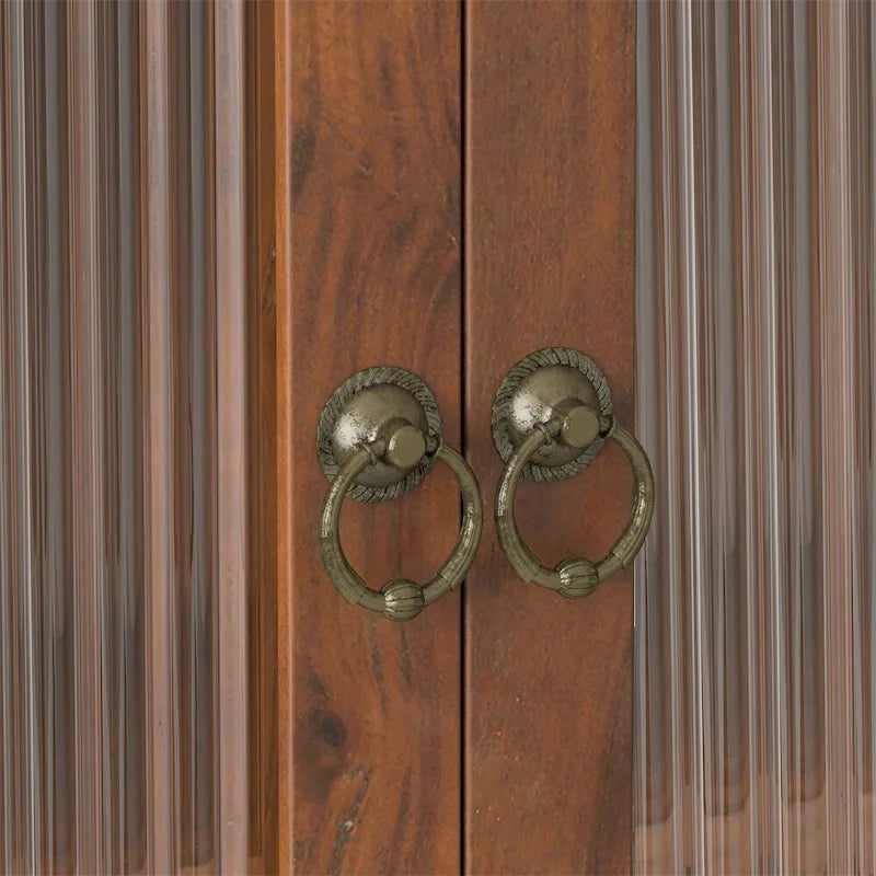 Meuble mural vintage à double porte vitrée et trois niveaux 24.8