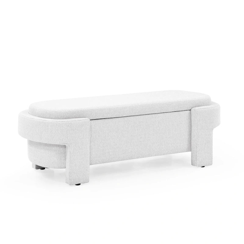 Banc rembourré avec grand espace de rangement