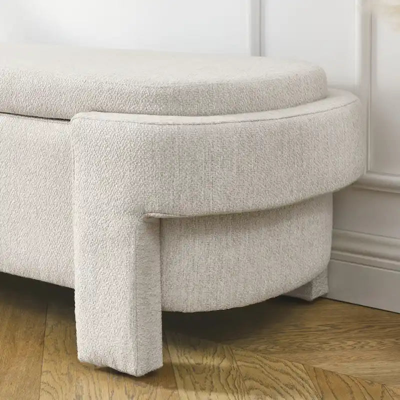 Banc rembourré avec grand espace de rangement