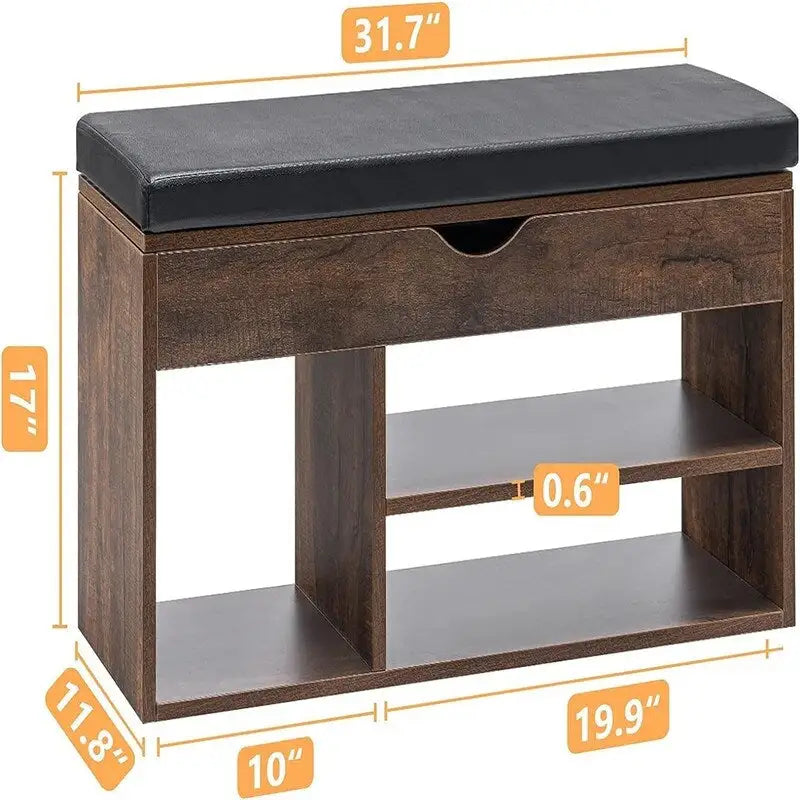 Banc de rangement - 11,8P x 31,5L x 17,5H