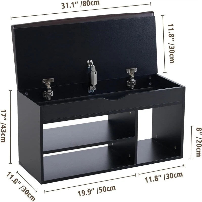Banc de rangement - 11,8P x 31,5L x 17,5H