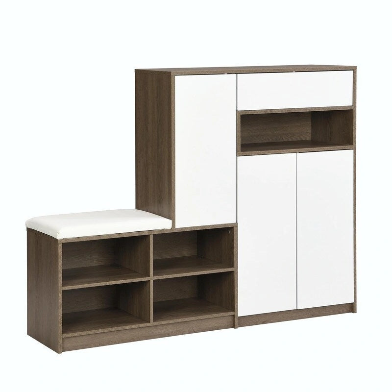 Banc à chaussures multifonctionnel avec siège rembourré
