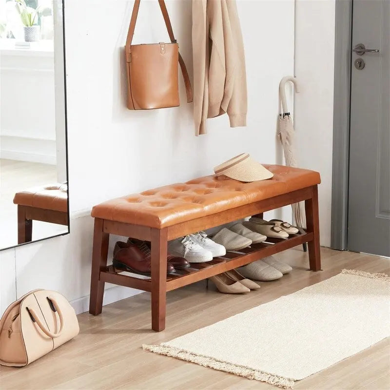 Banc à chaussures d'entrée - 43.3P x 14L x 18H