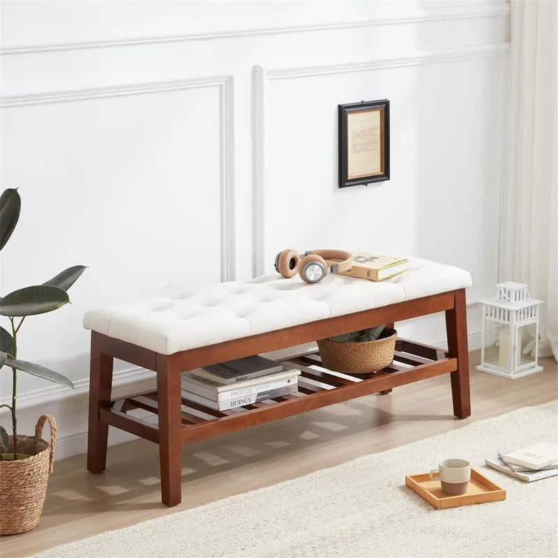 Banc à chaussures d'entrée - 43.3P x 14L x 18H