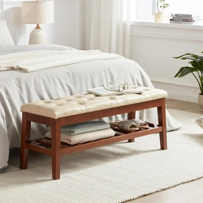 Banc à chaussures d'entrée - 43.3P x 14L x 18H