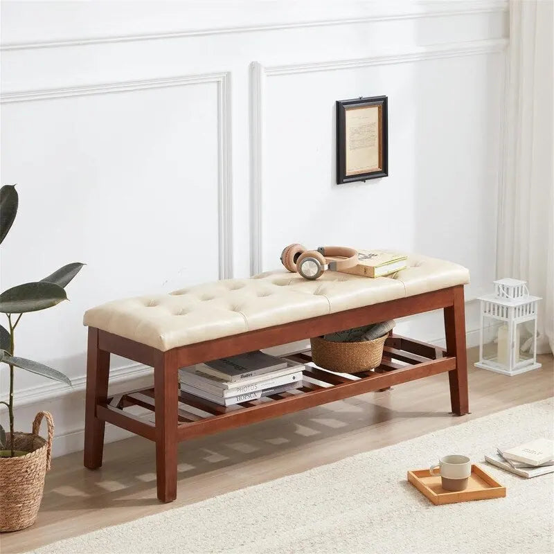 Banc à chaussures d'entrée - 43.3P x 14L x 18H