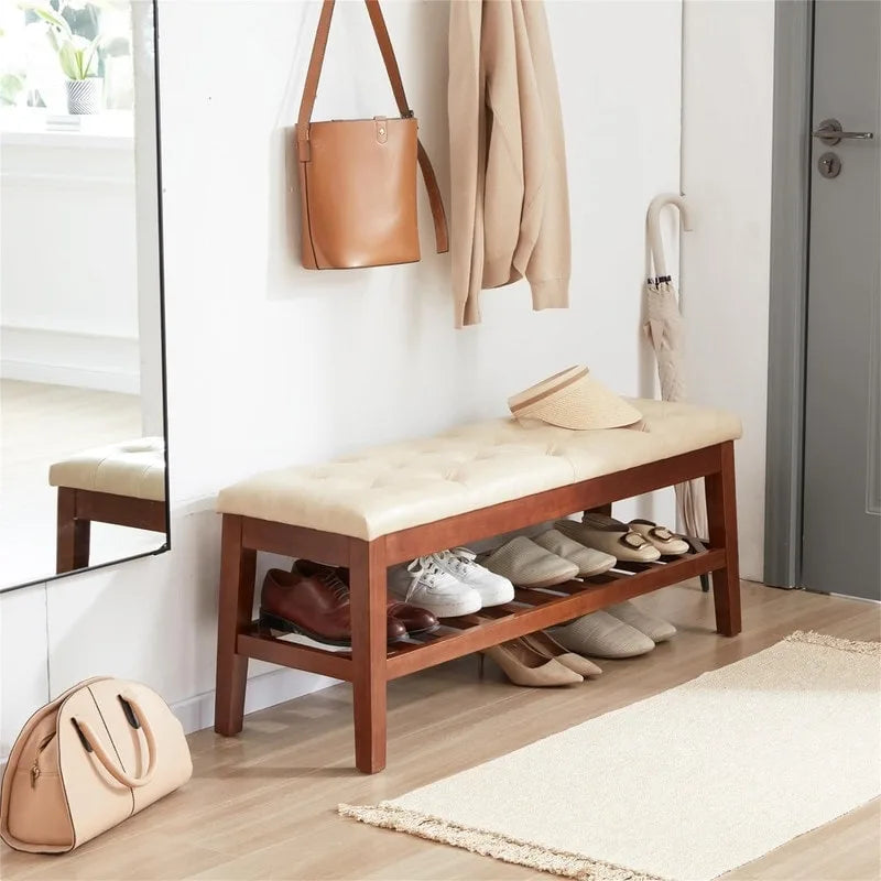 Banc à chaussures d'entrée - 43.3P x 14L x 18H