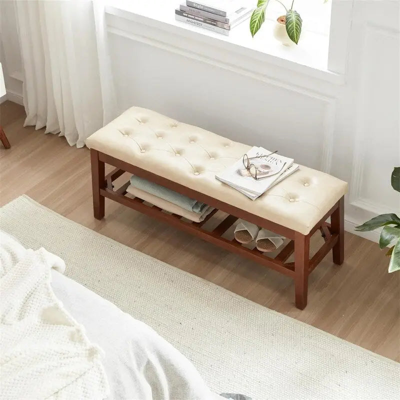 Banc à chaussures d'entrée - 43.3P x 14L x 18H