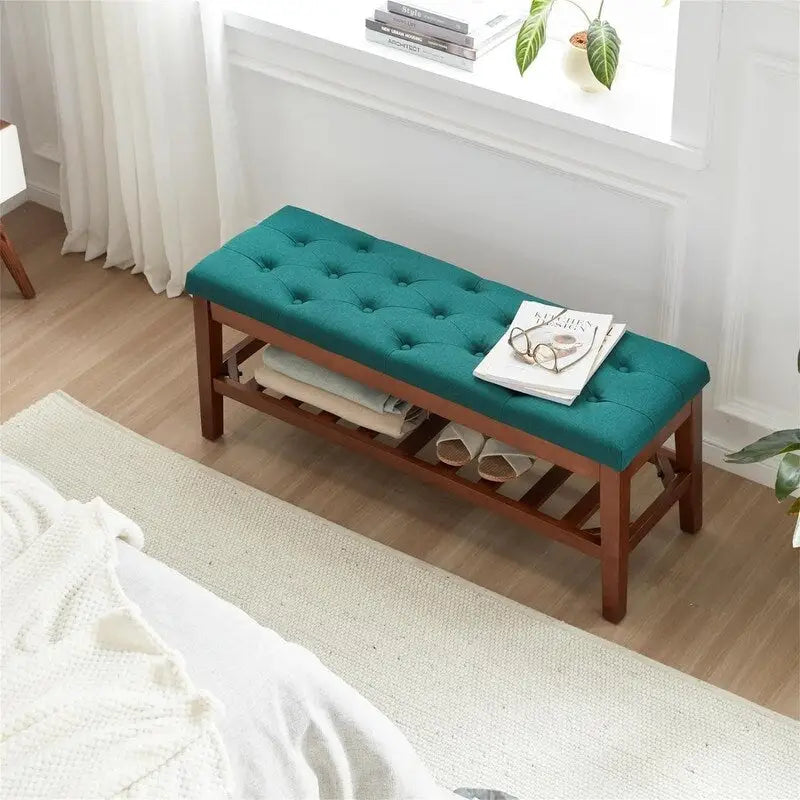 Banc à chaussures d'entrée - 43.3P x 14L x 18H