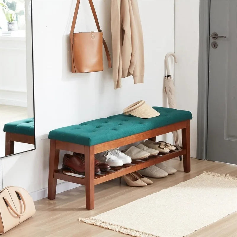 Banc à chaussures d'entrée - 43.3P x 14L x 18H