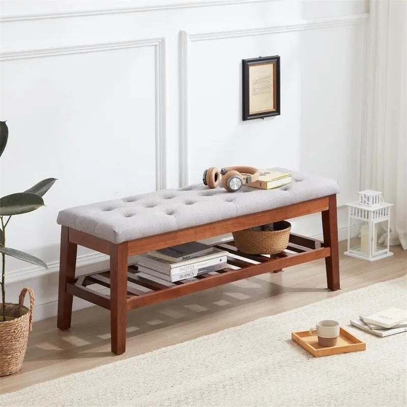 Banc à chaussures d'entrée - 43.3P x 14L x 18H