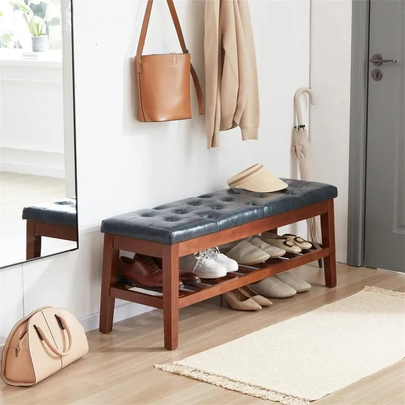 Banc à chaussures d'entrée - 43.3P x 14L x 18H