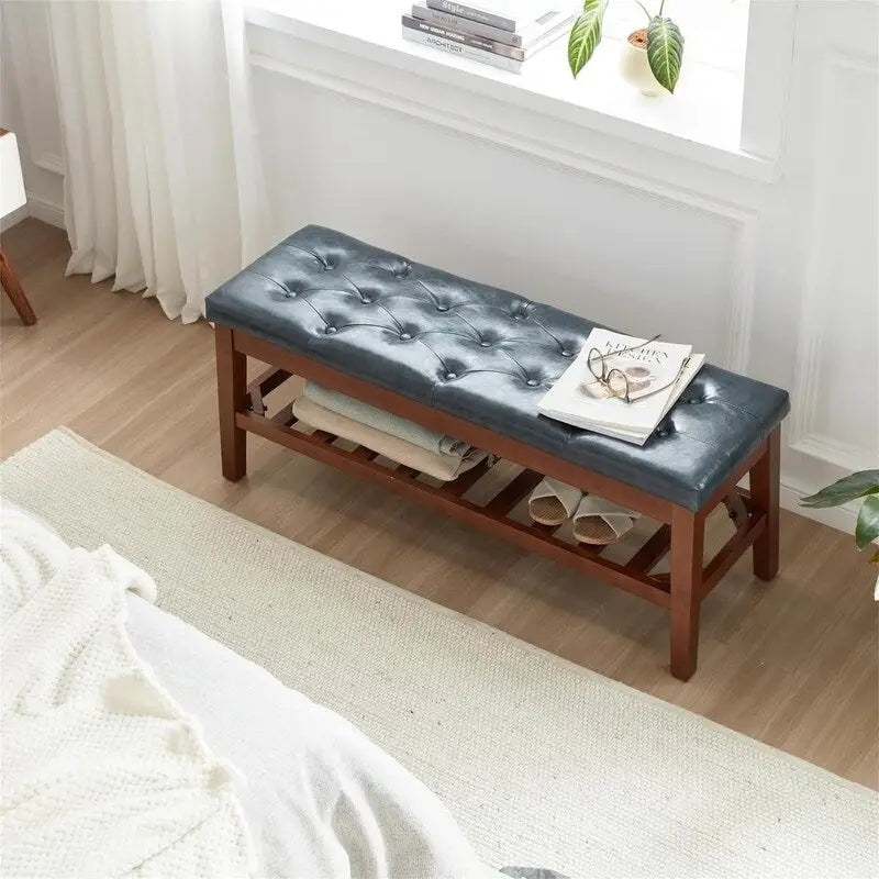 Banc à chaussures d'entrée - 43.3P x 14L x 18H