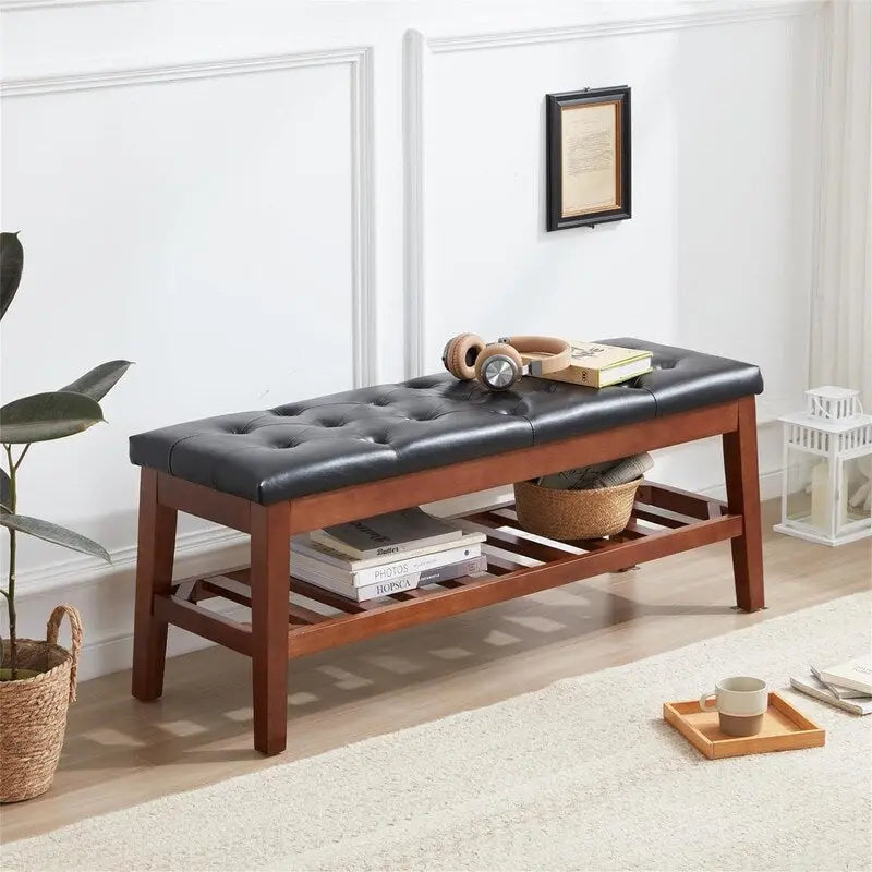Banc à chaussures d'entrée - 43.3P x 14L x 18H
