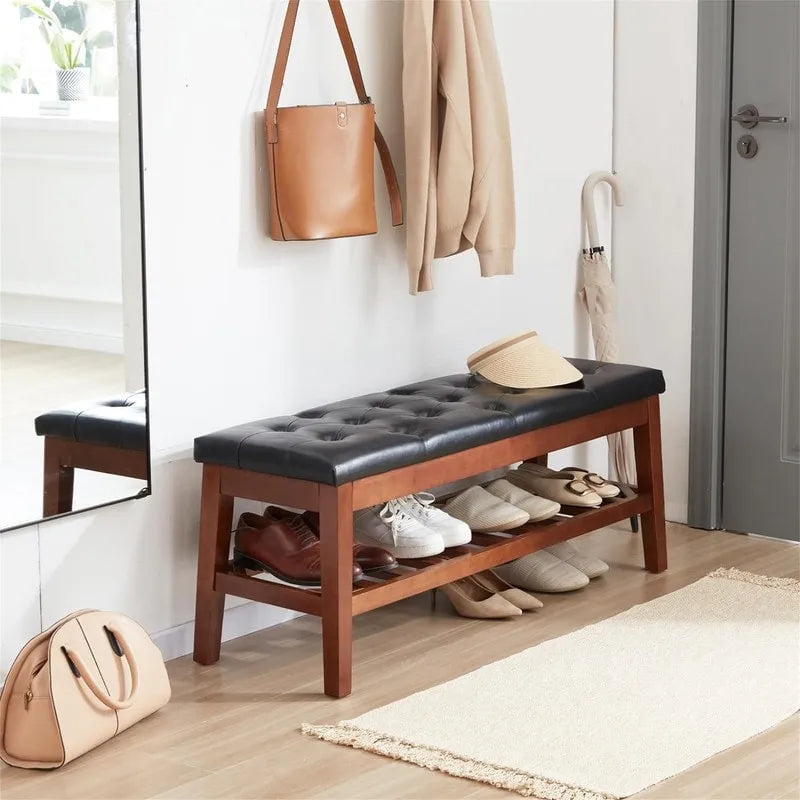 Banc à chaussures d'entrée - 43.3P x 14L x 18H
