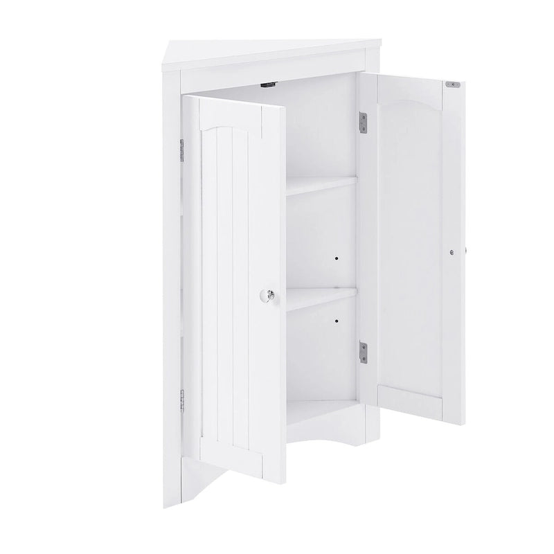 Buffet, meuble d'angle de salle de bain avec portes et étagères, cuisine, salon, armoire de rangement autoportante