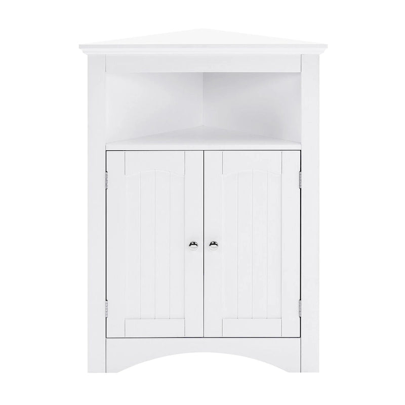 Buffet, meuble d'angle de salle de bain avec portes et étagères, cuisine, salon, armoire de rangement autoportante