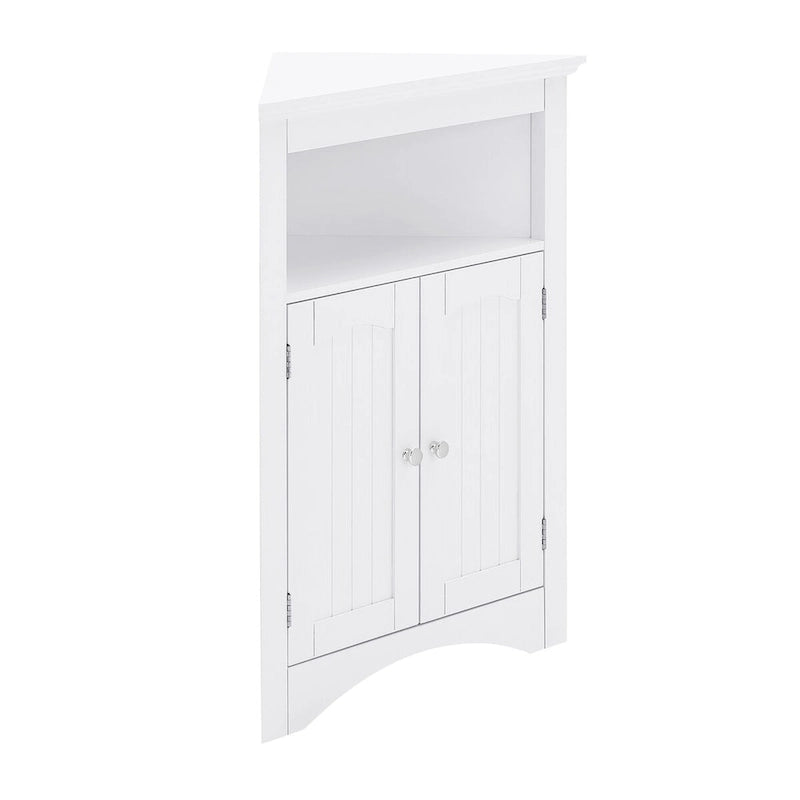 Buffet, meuble d'angle de salle de bain avec portes et étagères, cuisine, salon, armoire de rangement autoportante