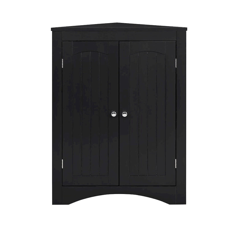 Buffet, meuble d'angle de salle de bain avec portes et étagères, cuisine, salon, armoire de rangement autoportante
