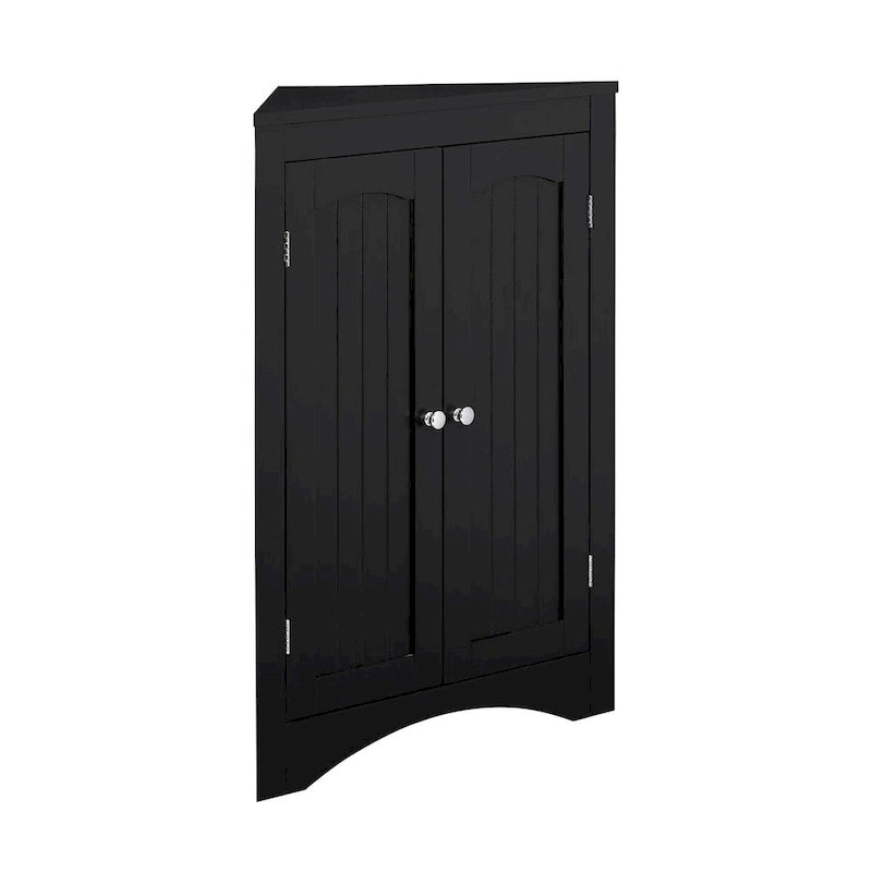 Buffet, meuble d'angle de salle de bain avec portes et étagères, cuisine, salon, armoire de rangement autoportante