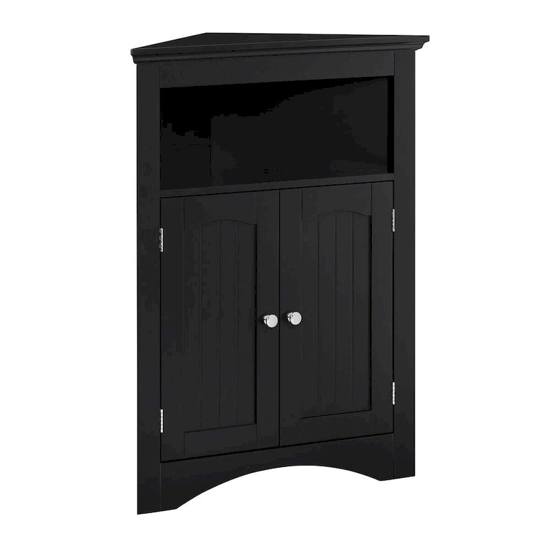 Buffet, meuble d'angle de salle de bain avec portes et étagères, cuisine, salon, armoire de rangement autoportante
