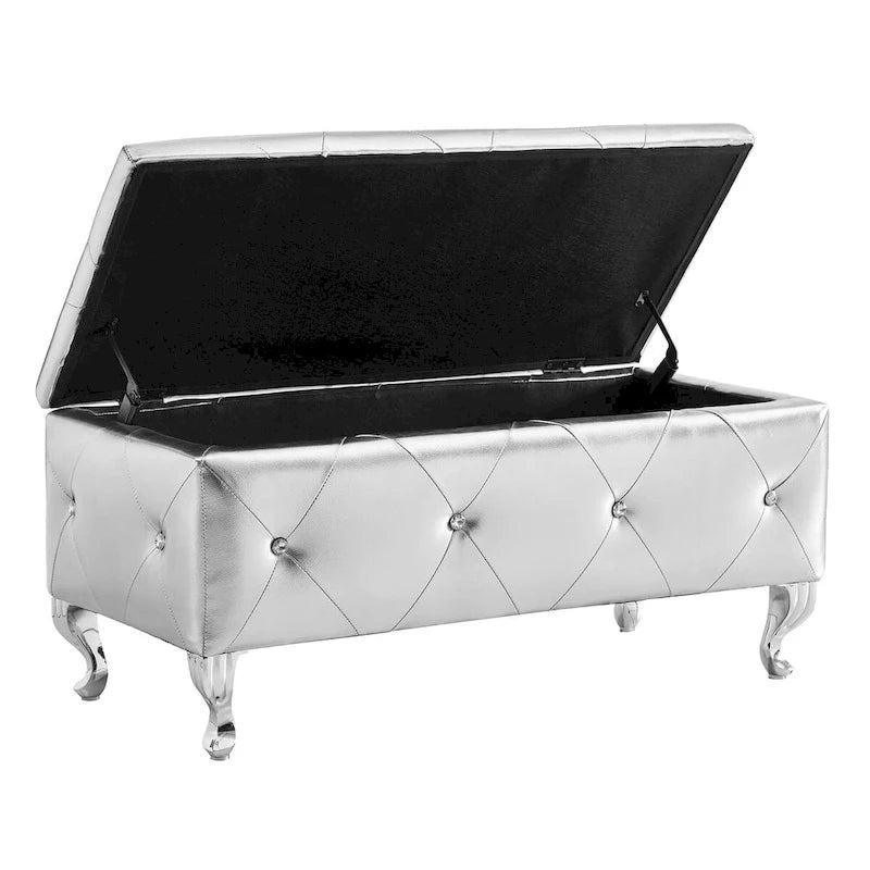 Banc de rangement rembourré pour chambre à coucher, salon, entrée