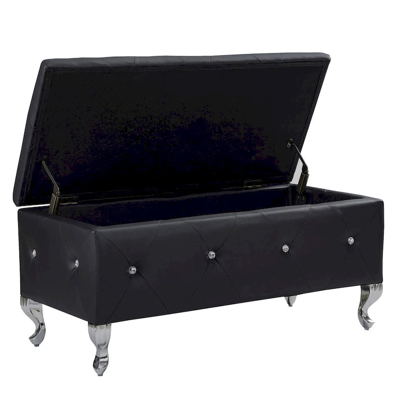 Banc de rangement rembourré pour chambre à coucher, salon, entrée