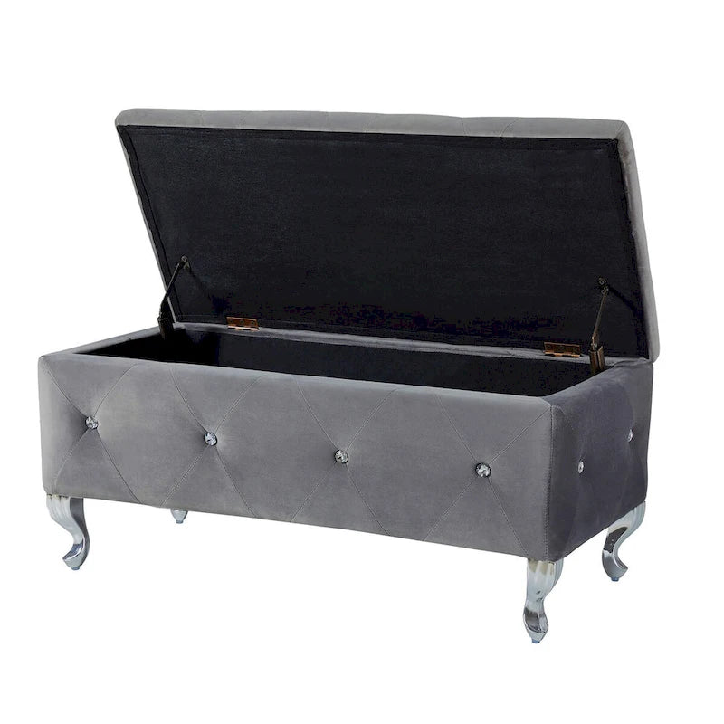 Banc de rangement rembourré pour chambre à coucher, salon, entrée