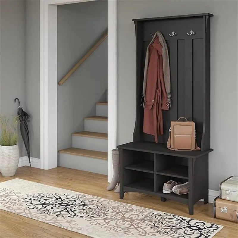 Bush Business Furniture Salinas Meuble d'entrée avec banc à chaussures - 15,75P x 31,73L x 68,11H