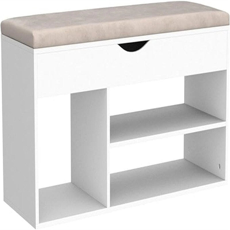 Banc de rangement pour chaussures avec couvercle 2 niveaux 99 cm - 30P x 100L x 43H