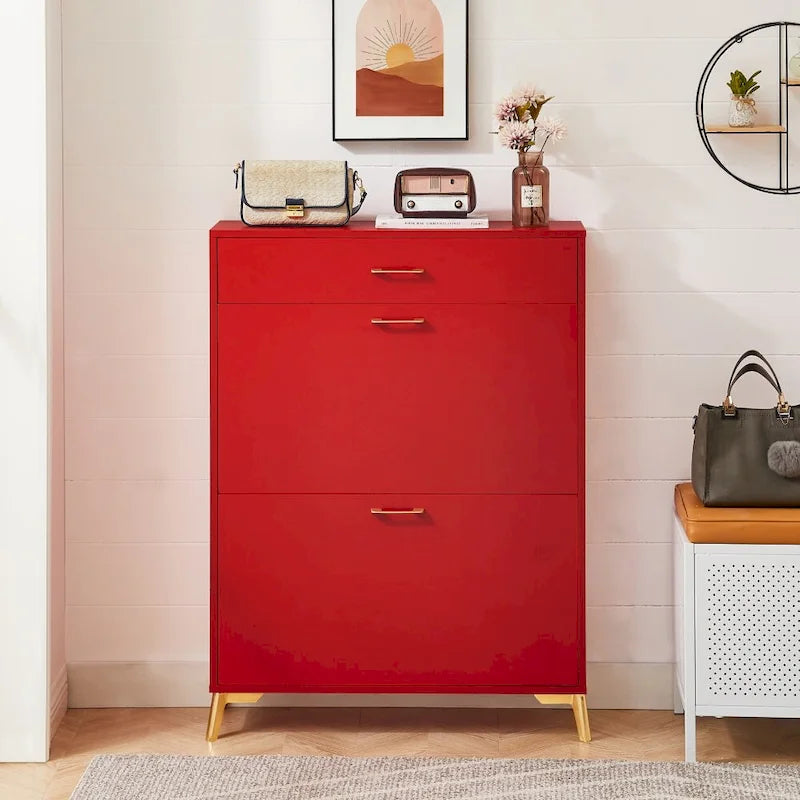 Meuble de rangement pour chaussures autoportant, moderne et peu encombrant pour entrée, couloir, salon