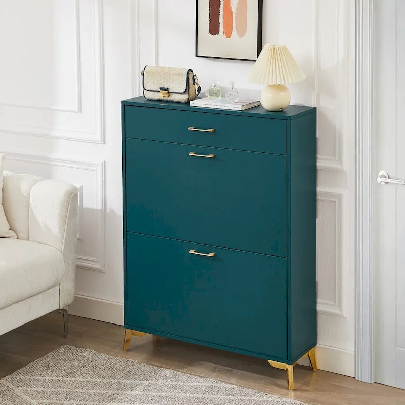 Meuble de rangement pour chaussures autoportant, moderne et peu encombrant pour entrée, couloir, salon